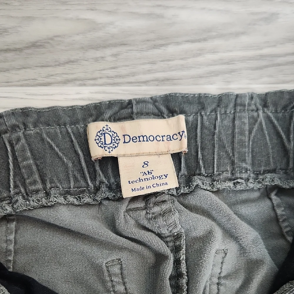 Democracy Women's Army Green  Corduroy Pants - Picture 3 of 4